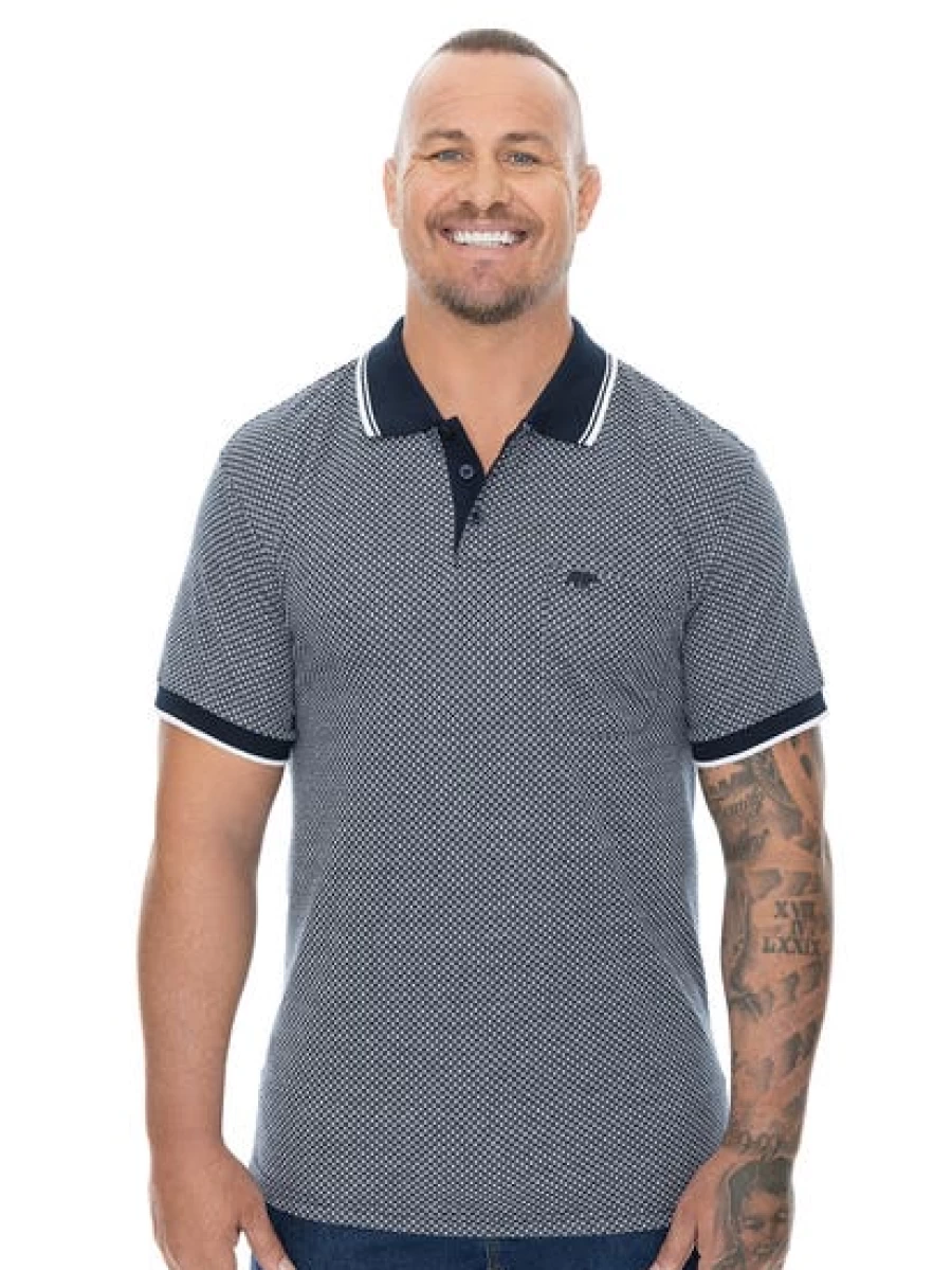 BUILT N FIT Men's Navy Blue Polo Shirt - Stylish Casual Fashion Top for Men