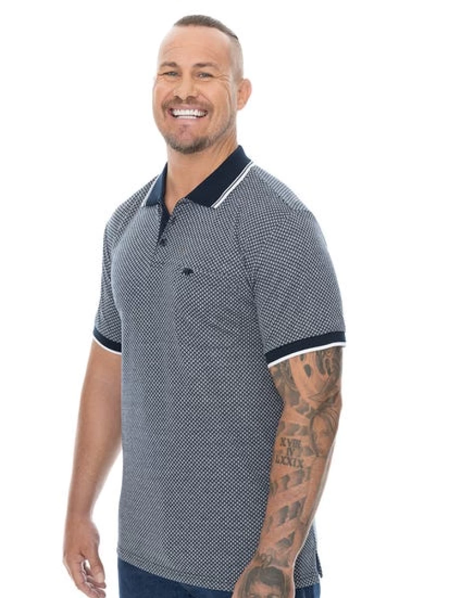 BUILT N FIT Men's Navy Blue Polo Shirt - Stylish Casual Fashion Top for Men