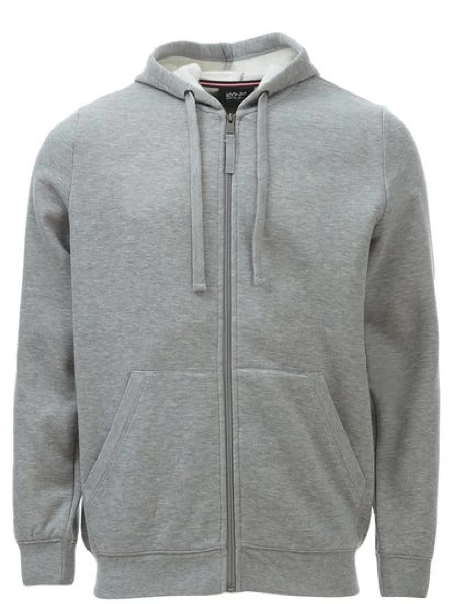 Iconic Soul Men's Grey Zip-Up Fleece Hoodie - Comfortable & Stylish Pullover