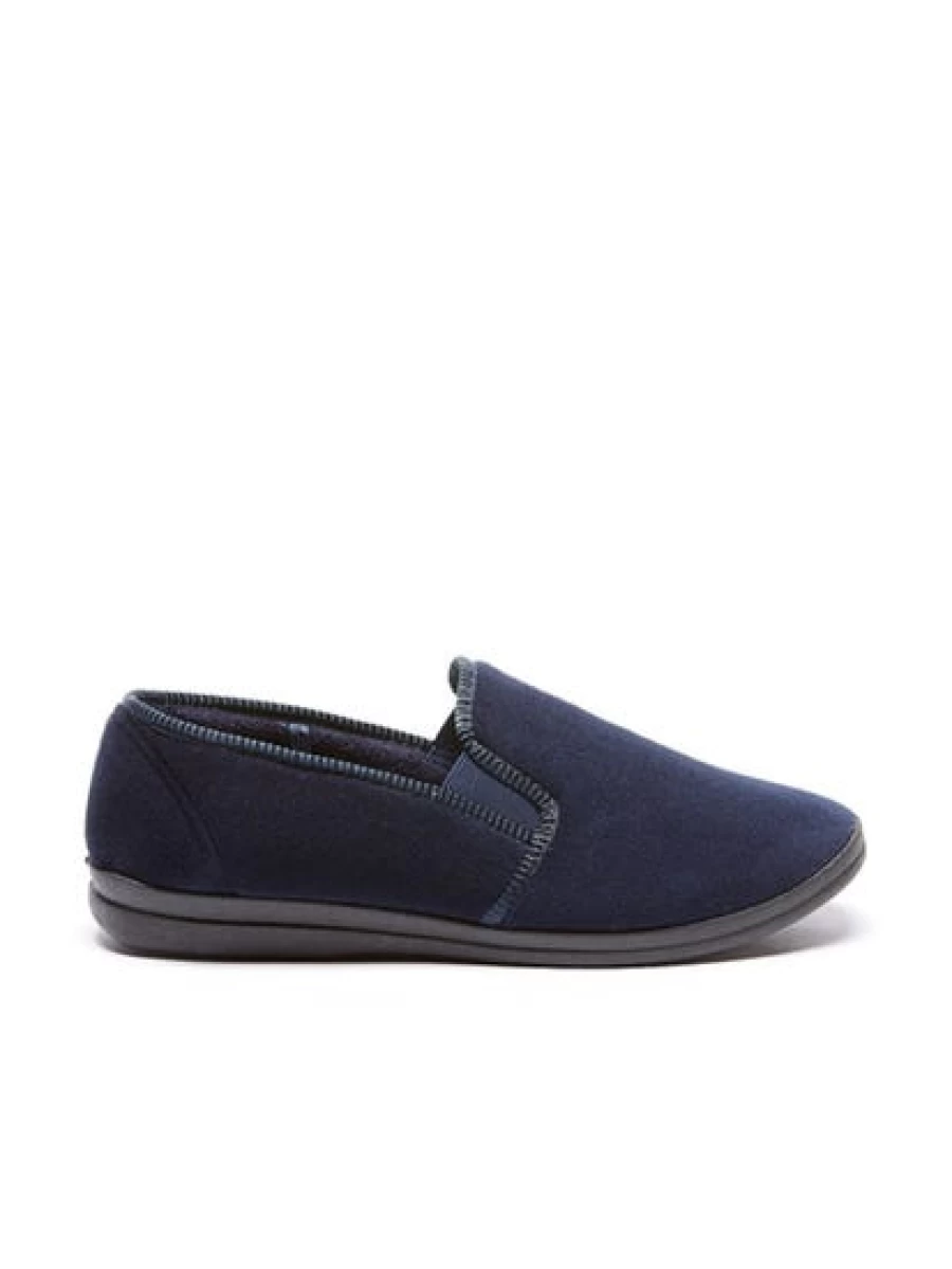 Grosby Men's Percy Navy Blue Slippers - Comfortable Indoor & Outdoor Slides