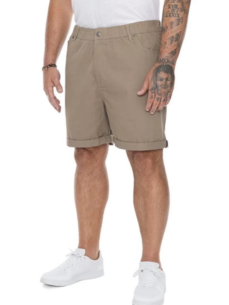 BUILT N FIT Men's Big & Tall 5-Pocket Twill Shorts for Comfort & Style