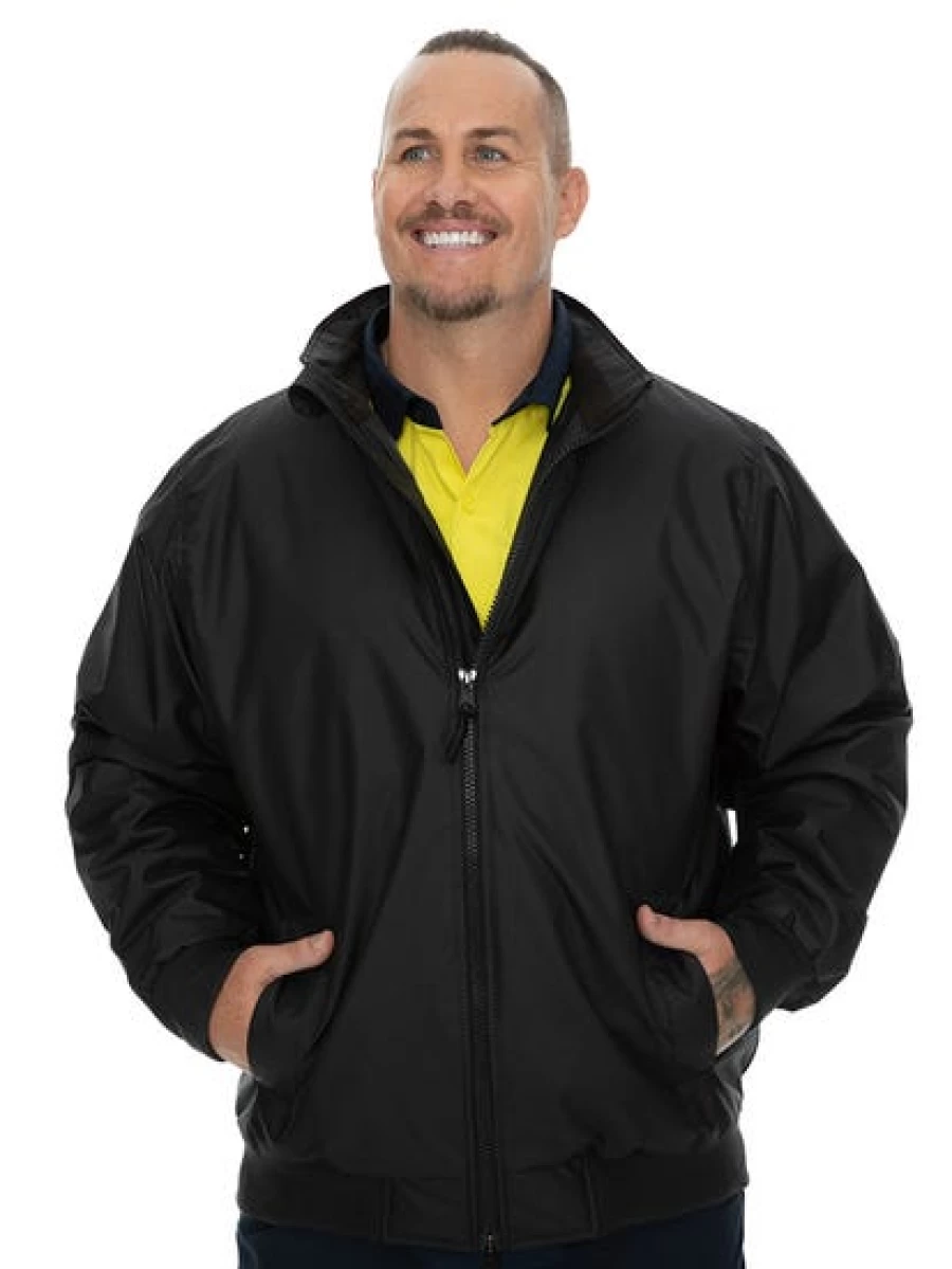 Lowes Men's Black Bomber Jacket - Lightweight Security Style Outerwear