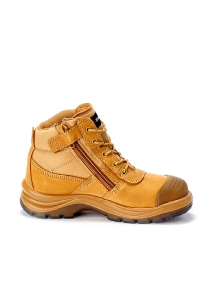 King Gee Men's Tradie Work Boots in Wheat - Durable Safety Footwear for Work