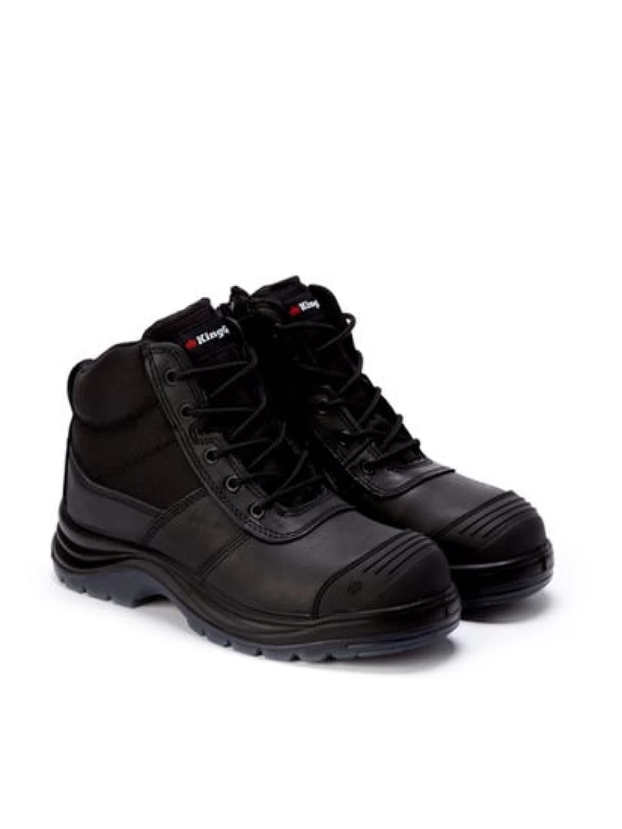 Lowes Men's Tradie Work Boots - King Gee Style Black Safety Footwear