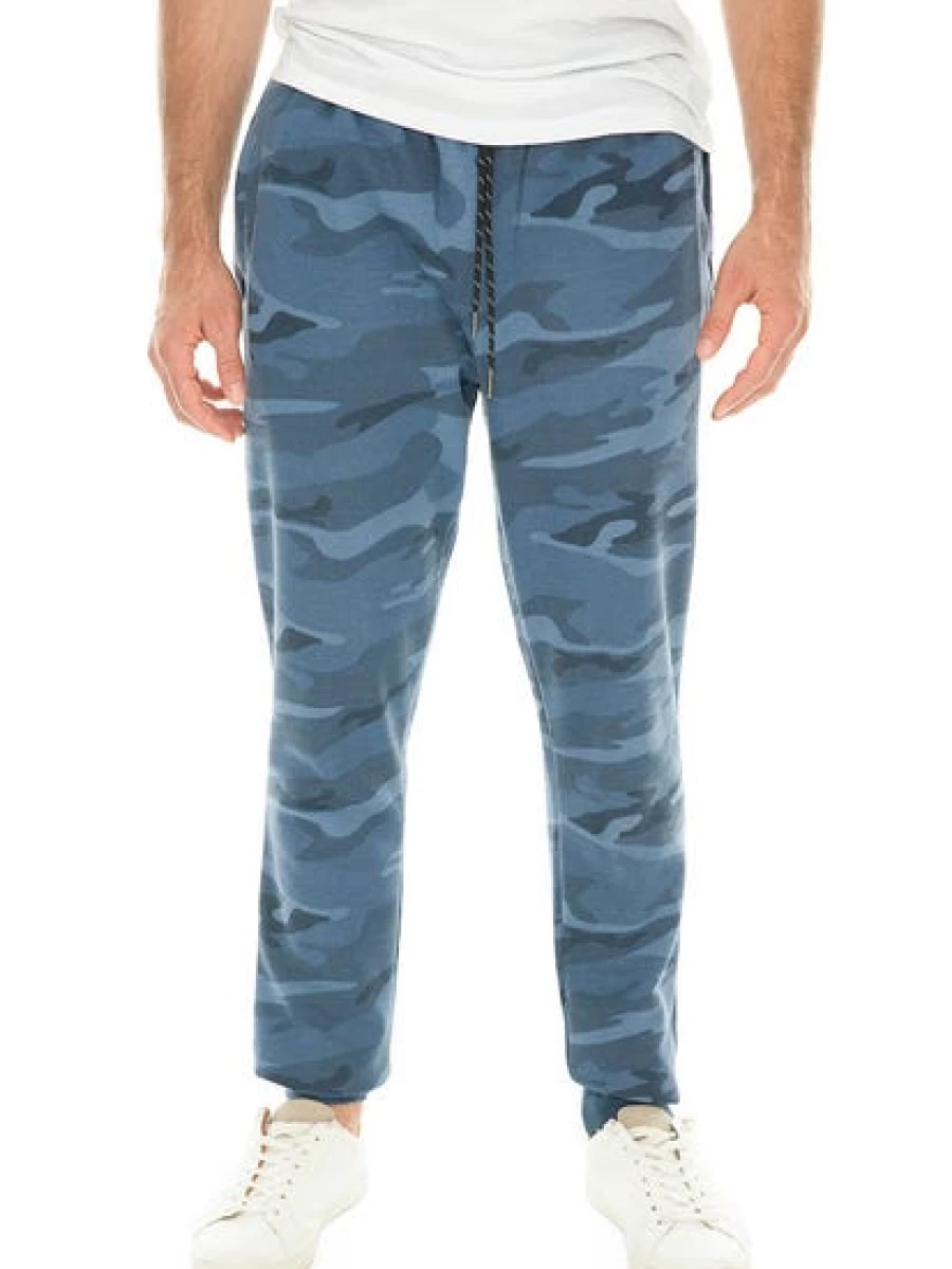 Lowes Men's Indigo Camouflage Fleece Slim-Fit Track Pants