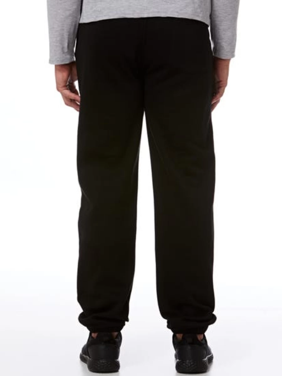 Lowes Men's Black Relaxed Fit Fleece Track Pants - Comfortable Casual Joggers