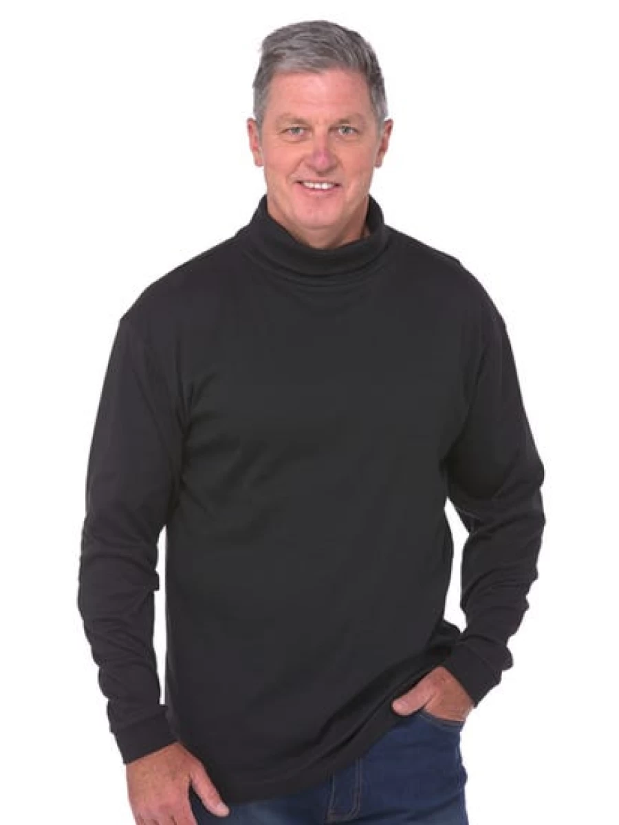 Lowes Men's Black Basic Cotton Skivvy Shirt - Comfortable Essential Undershirt