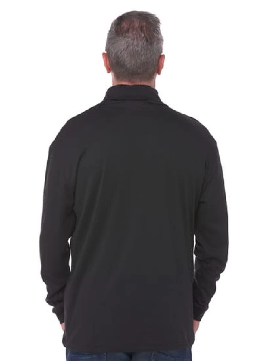 Lowes Men's Black Basic Cotton Skivvy Shirt - Comfortable Essential Undershirt