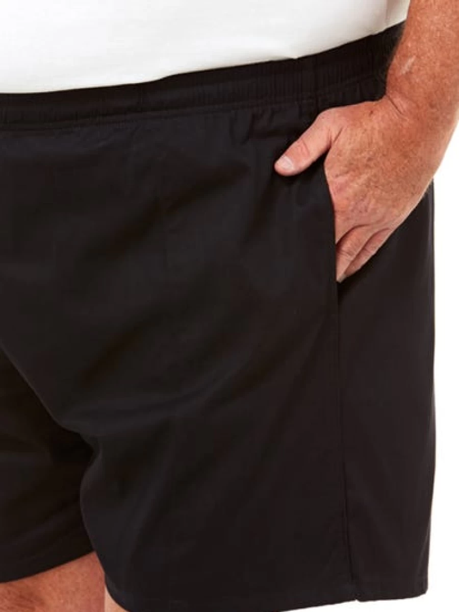 Lowes Men's Ruggers Long Leg Black Athletic Shorts