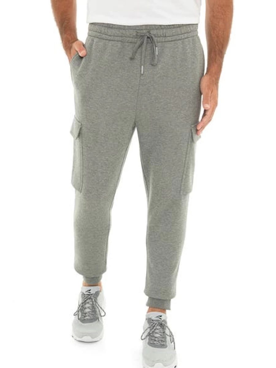 Lowes Men's Cargo Grey Fleece Skinny Track Pants for Comfort & Style