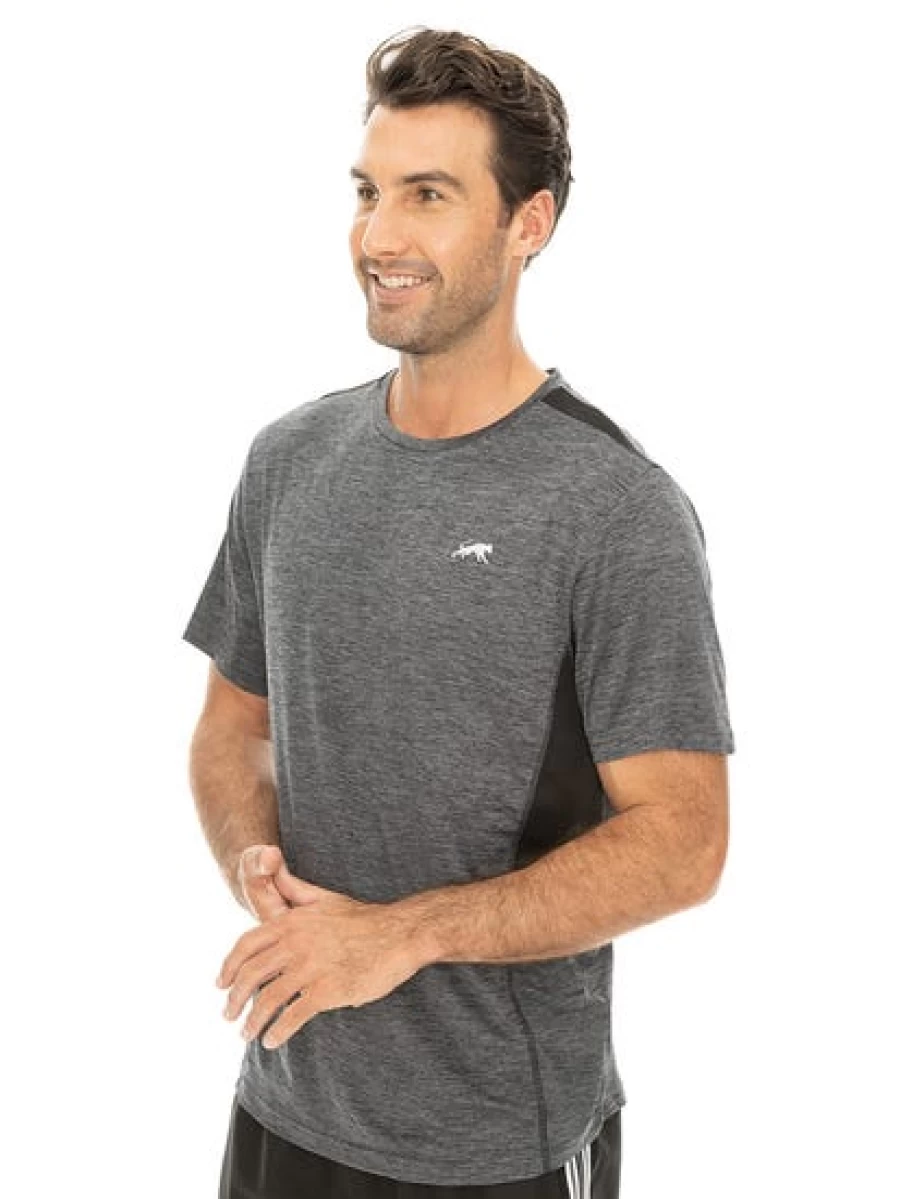 Men's Cougars Charcoal Active Training Performance T-Shirt for Workouts