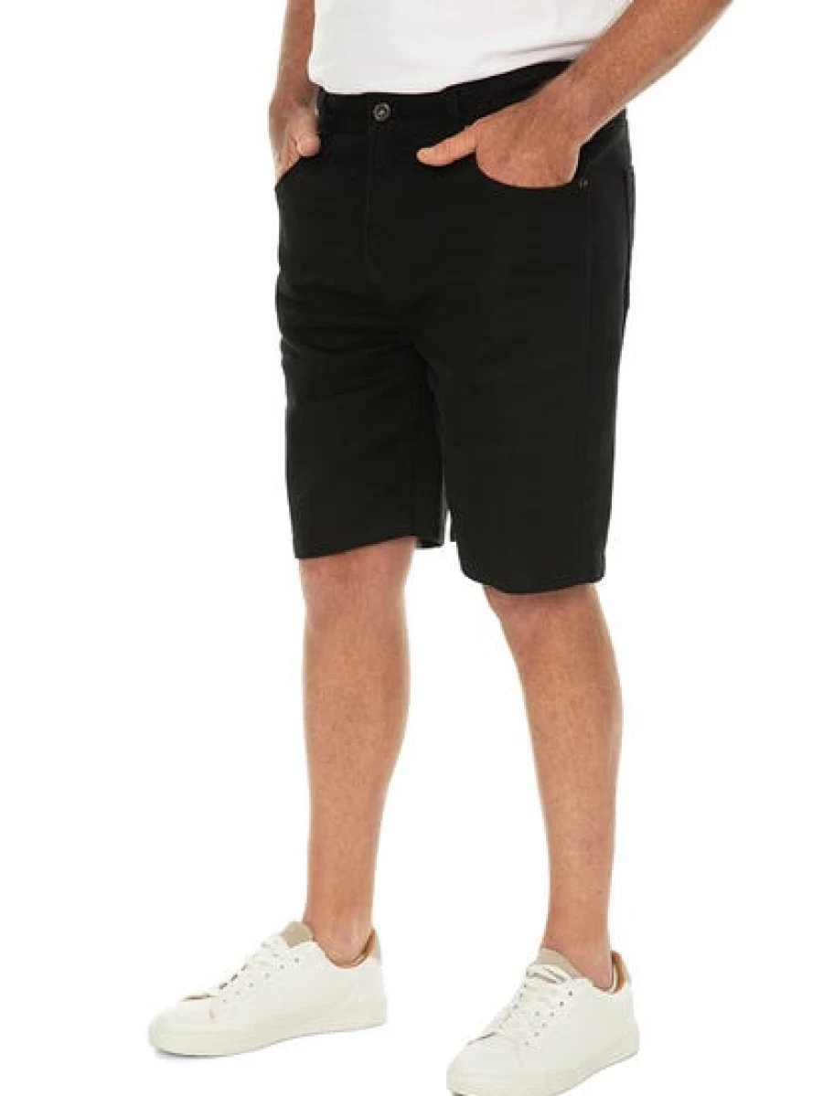 Men's Black Stretch Denim Shorts by Traders - Comfortable & Stylish Jean Shorts