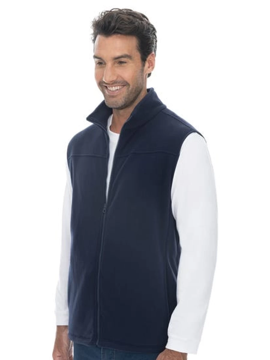 Lowes Men's Navy Blue Polar Fleece Vest for Winter Warmth