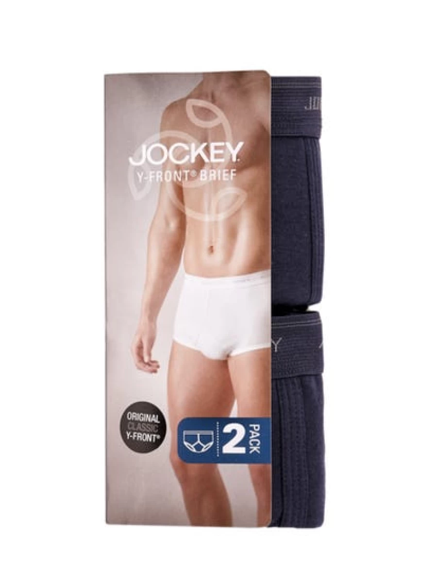 Lowes Men's Navy Y-Front Briefs 2-Pack Underwear