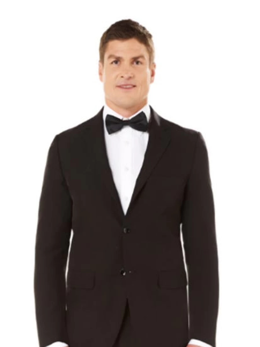"Robert Huntley Men's Black Pinstripe Suit Jacket - Regular Fit Formal Blazer"