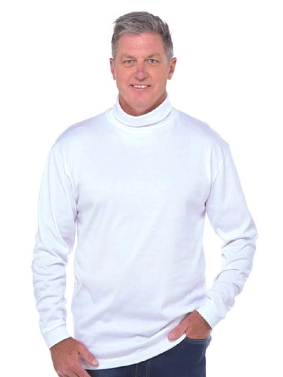 Lowes Men's White Basic Crew Neck T-Shirt - Comfortable Cotton Essential Top