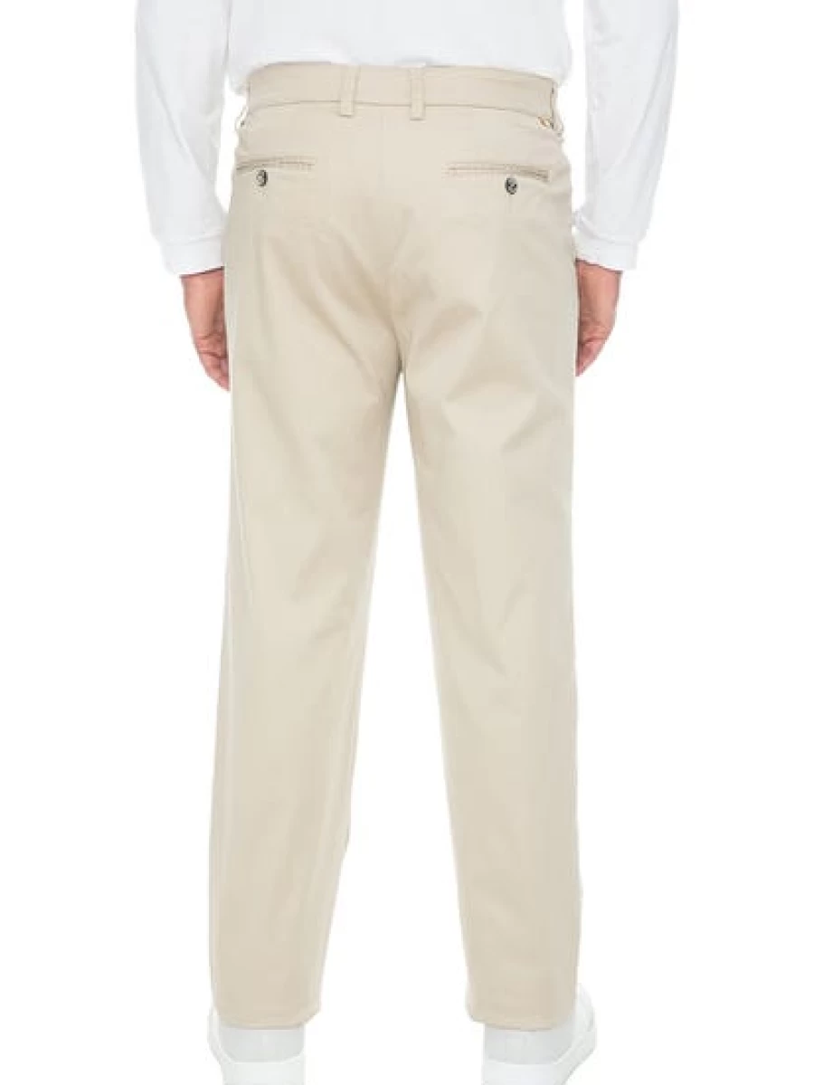 Men's Lightweight Beige Chinos by Traders - Regular Fit Casual Trousers