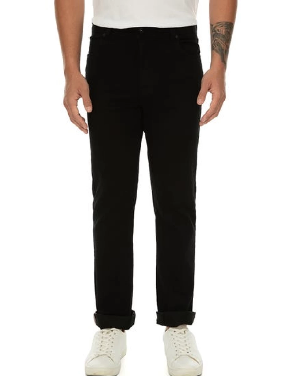 Traders Men's Slim Fit Super Stretch Jeans in Black - Comfortable & Flexible Denim Pants