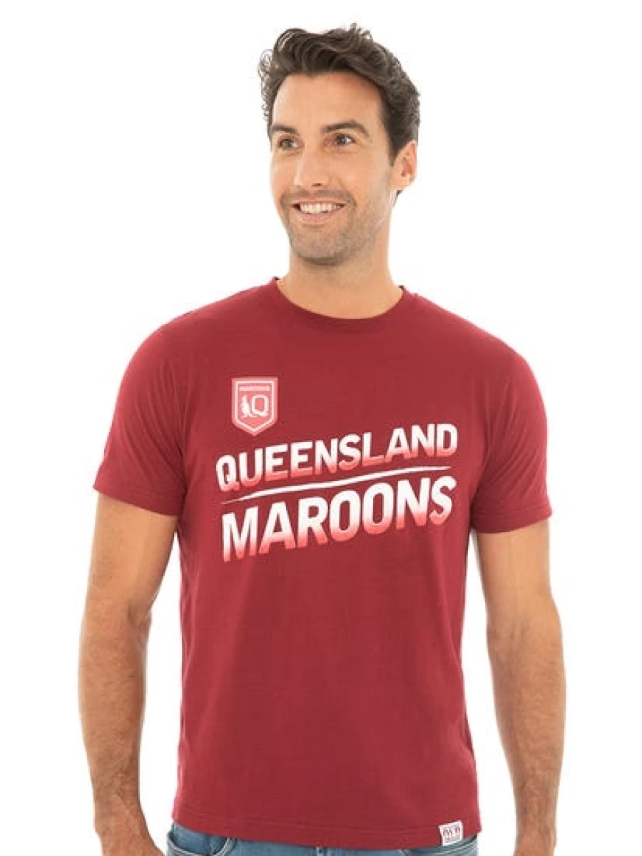 Licensed QLD Men's Premium Cotton T-Shirt - Classic Fit Casual Tee