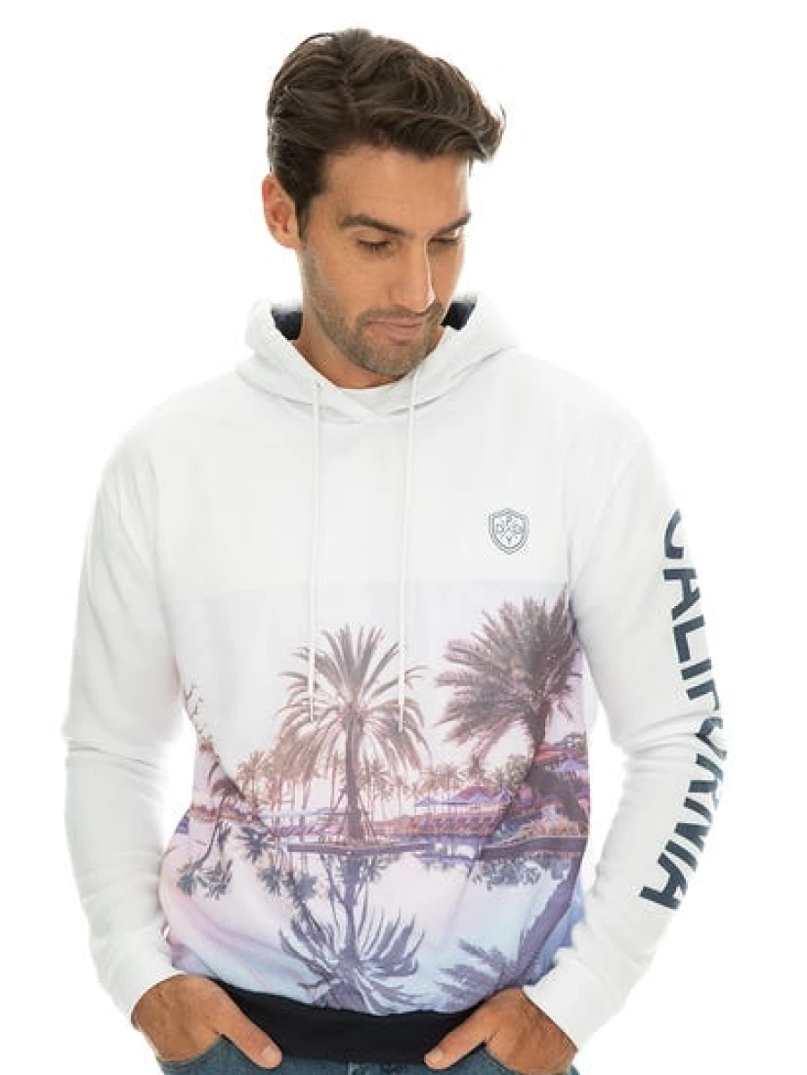 Prodigy Men's White Sublimated Popover Hoodie - Unisex Fit