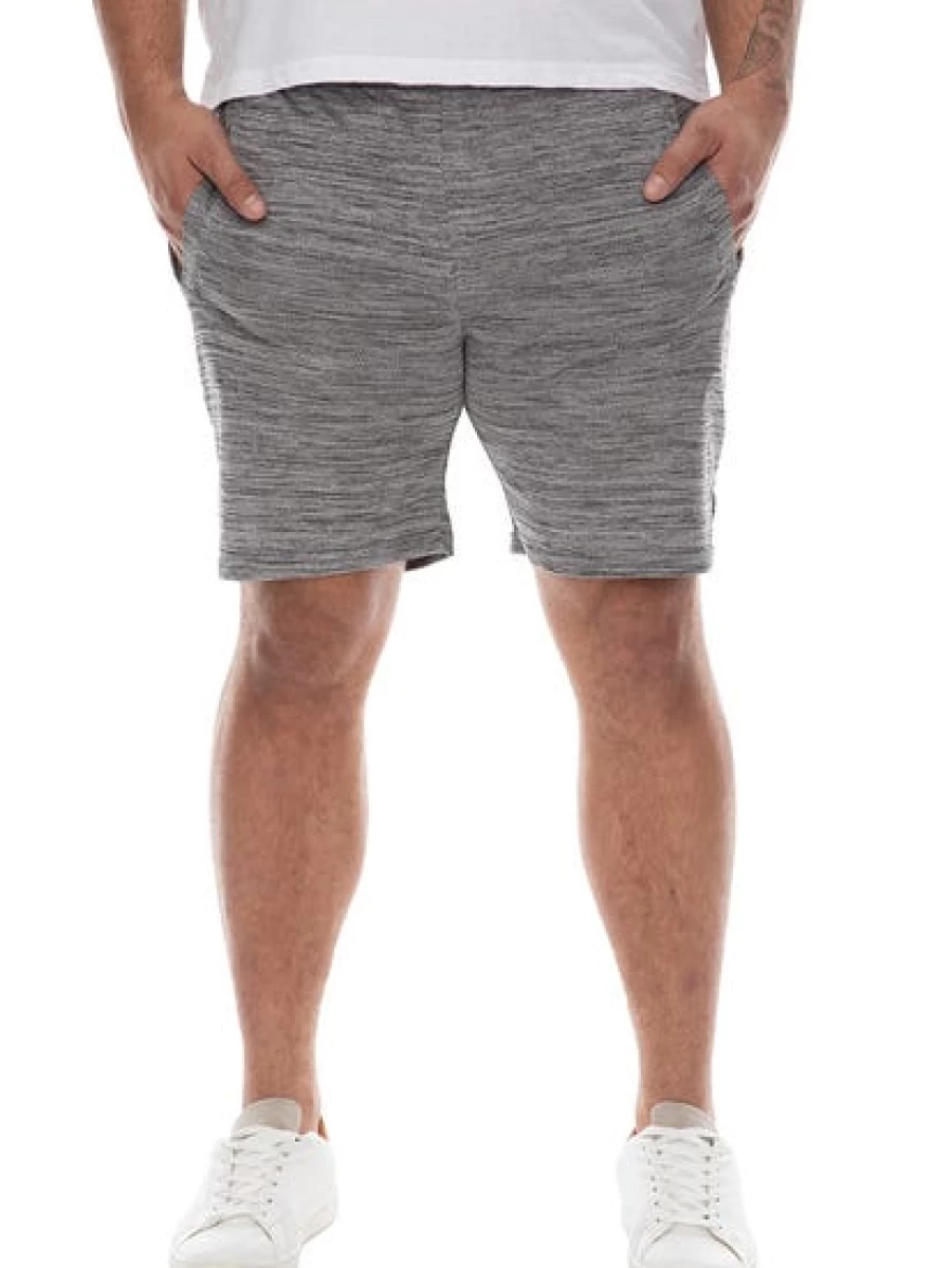 DBK Men's Grey Fleck Elastic Waist Basketball Shorts for Comfort and Performance