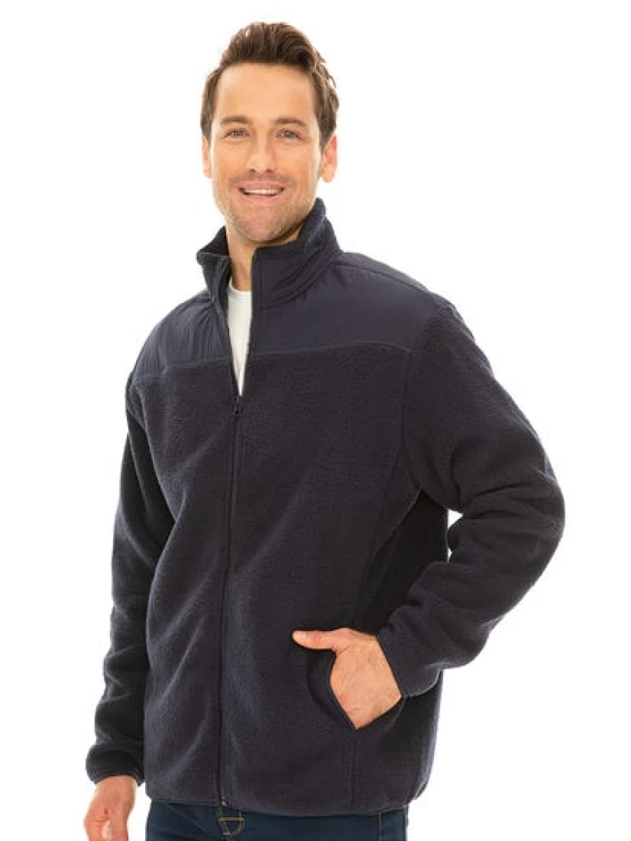 Lowes Men's Indigo Polar Fleece Jacket - Warm Winter Outerwear