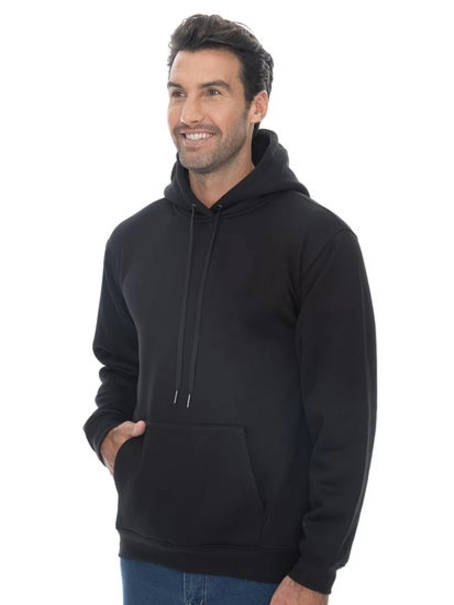 Lowes Men's Black Popover Hoodie - Lightweight Casual Pullover with Front Pocket
