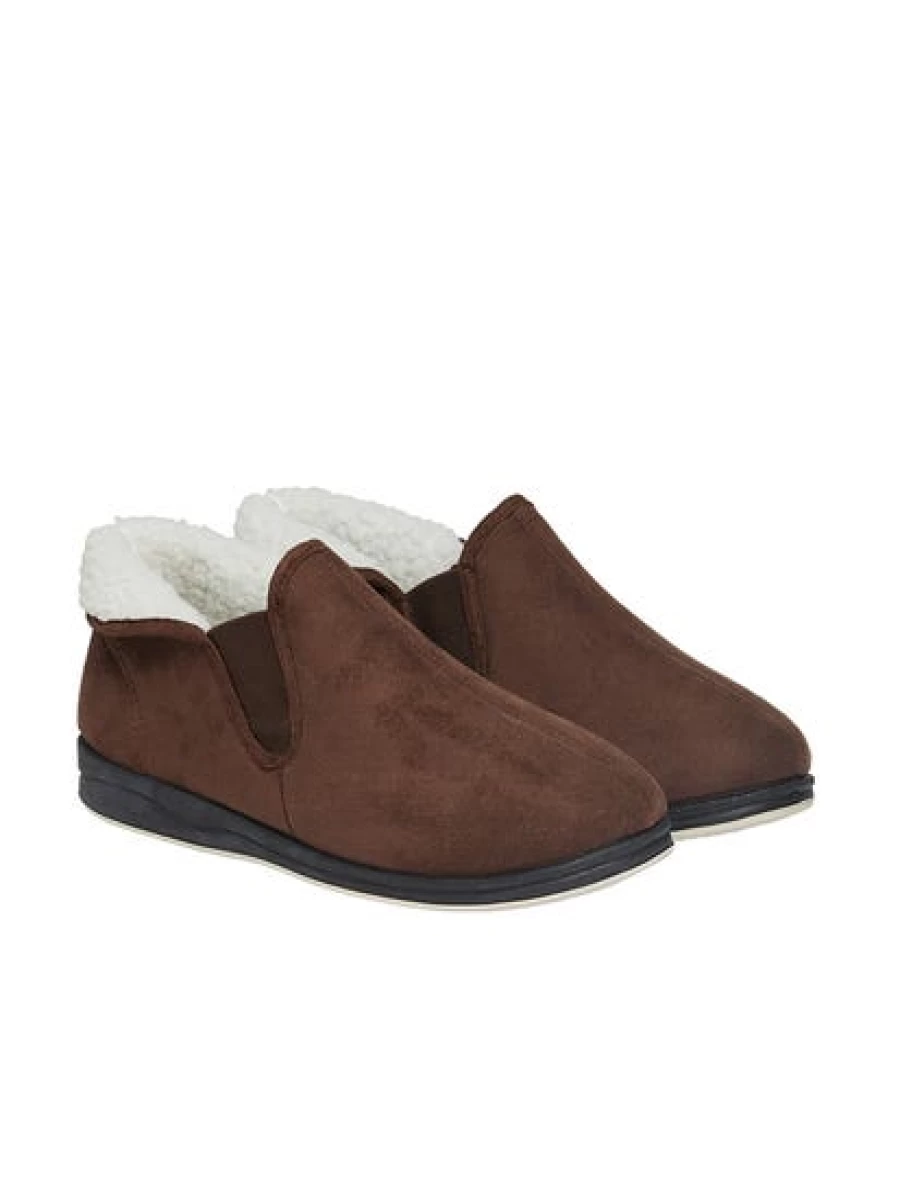 Lowes Men's Panda Brown Tezza Comfort Slippers for Indoor Outdoor Use