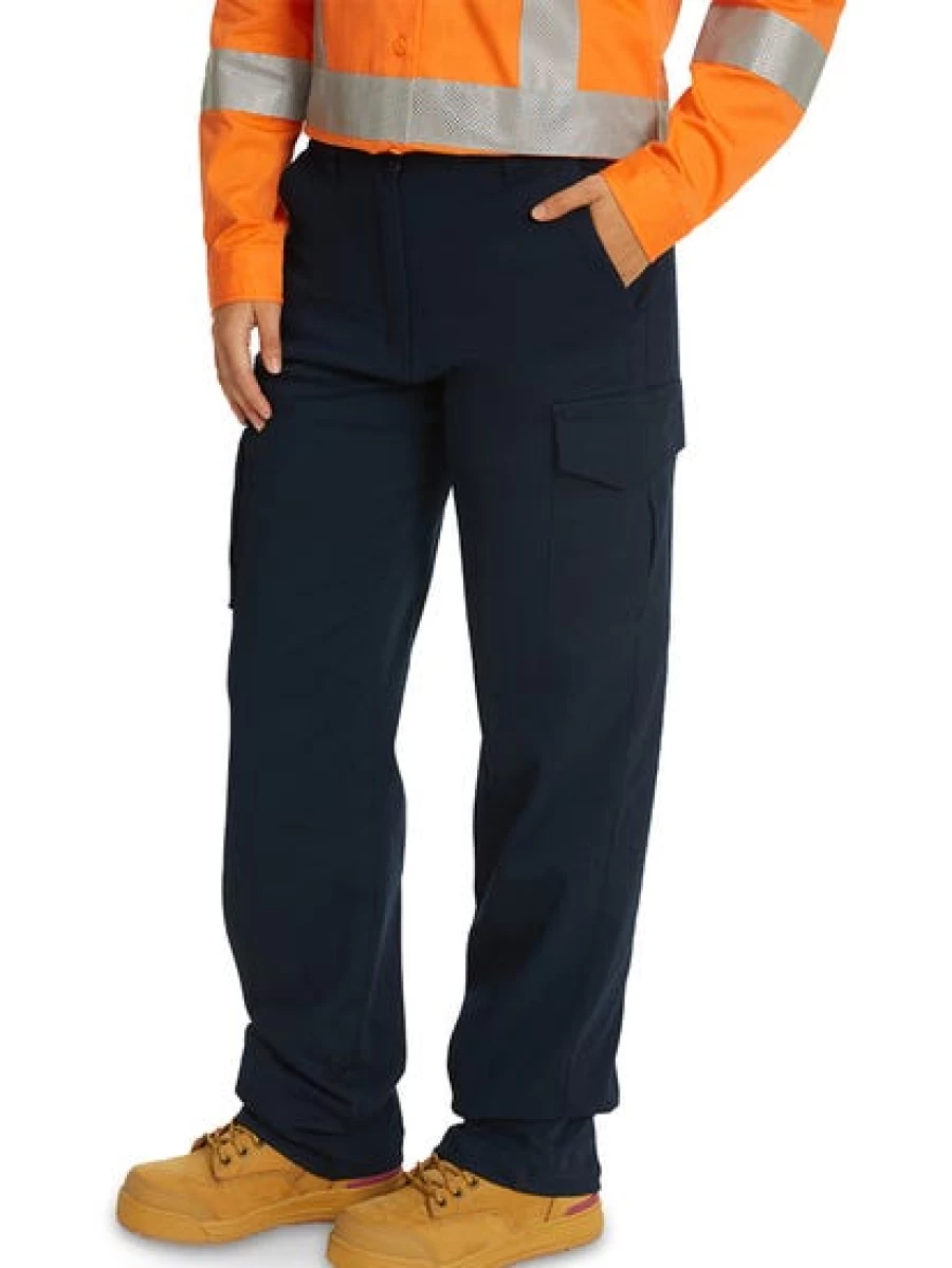 Lowes Men's Stretch Navy Cargo Work Pants with Pockets