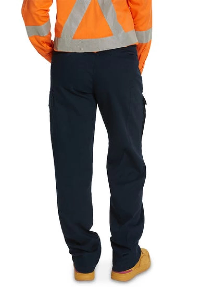 Lowes Men's Stretch Navy Cargo Work Pants with Pockets