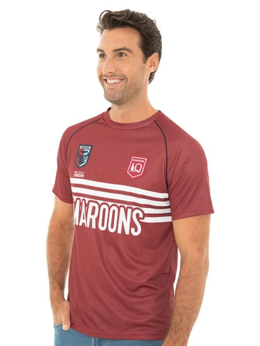 Licensed Men's QLD Training T-Shirt - Premium Workout Tee for Men