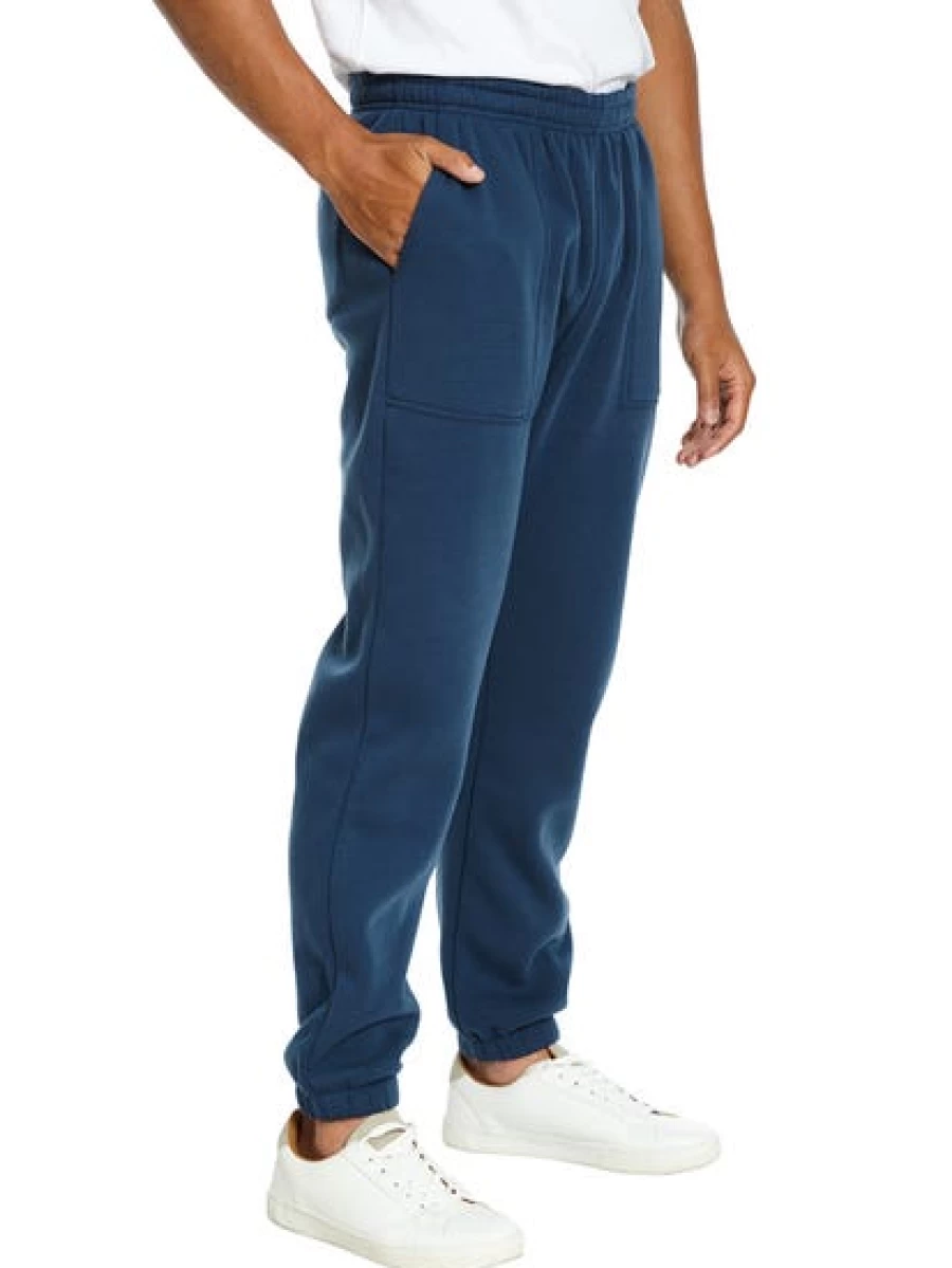Lowes Men's Petrol Blue Relaxed Fit Fleece Jogger Pants for Comfort & Style