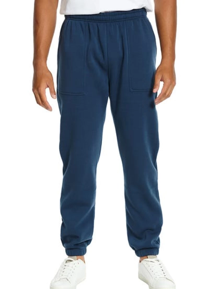 Lowes Men's Petrol Blue Relaxed Fit Fleece Jogger Pants for Comfort & Style