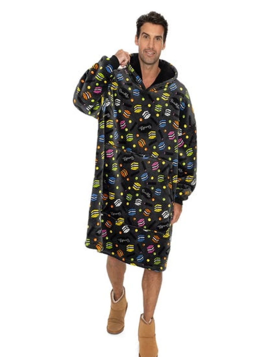 Darrell Lea Liquorice Allsorts Themed Hooded Blanket for Cozy Comfort