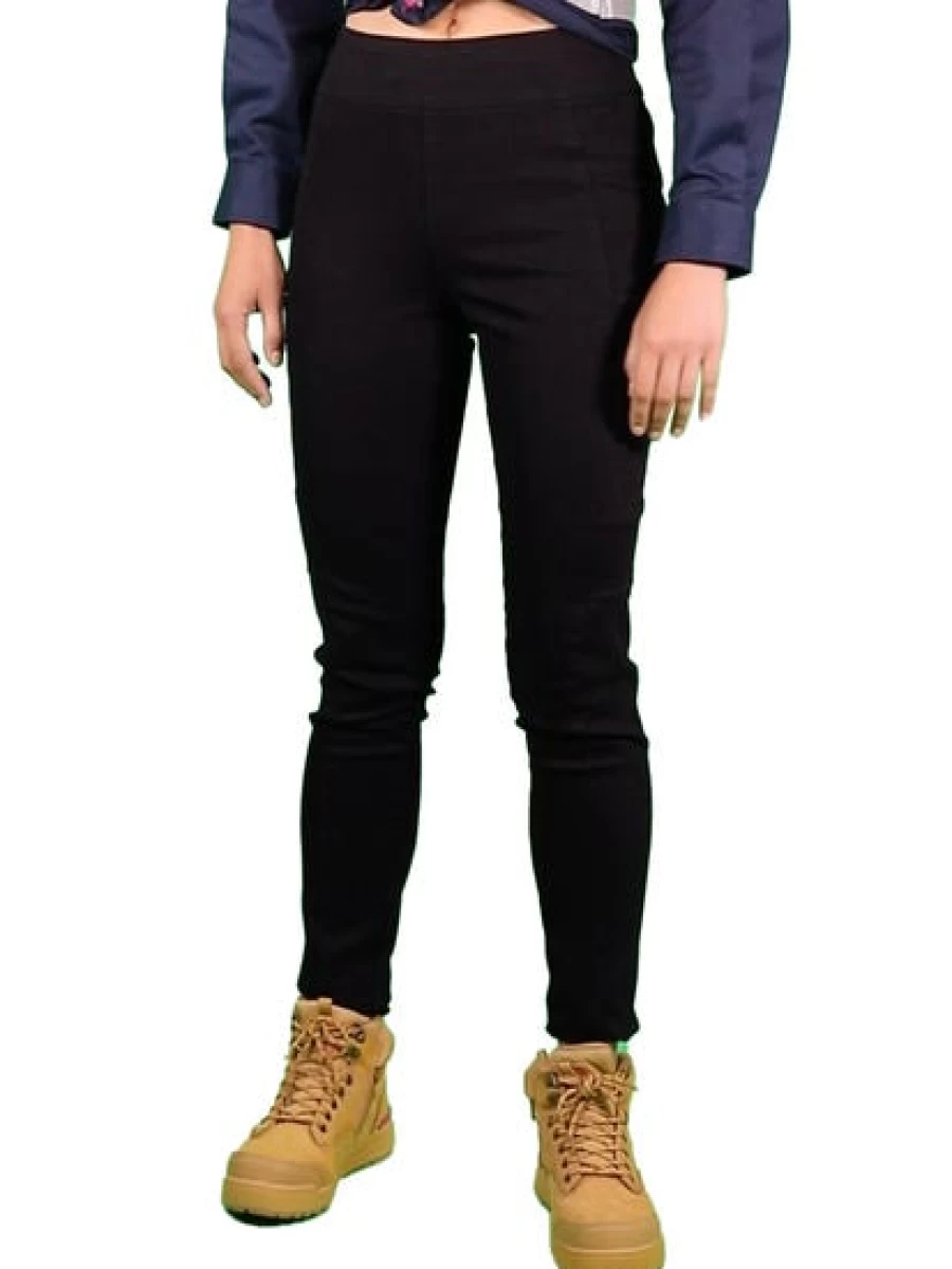 Men's Black Jeggings by LADIES 308 - Stretch Comfort Fit Denim Pants for Traders