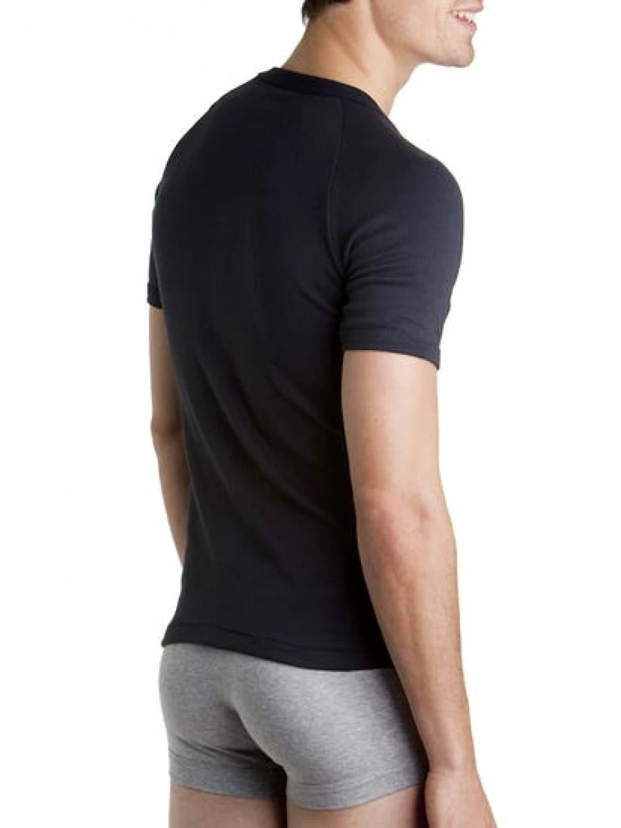 Bonds Men's Black Raglan T-Shirt 2 Pack - Comfort Fit Short Sleeve Crewneck Tees