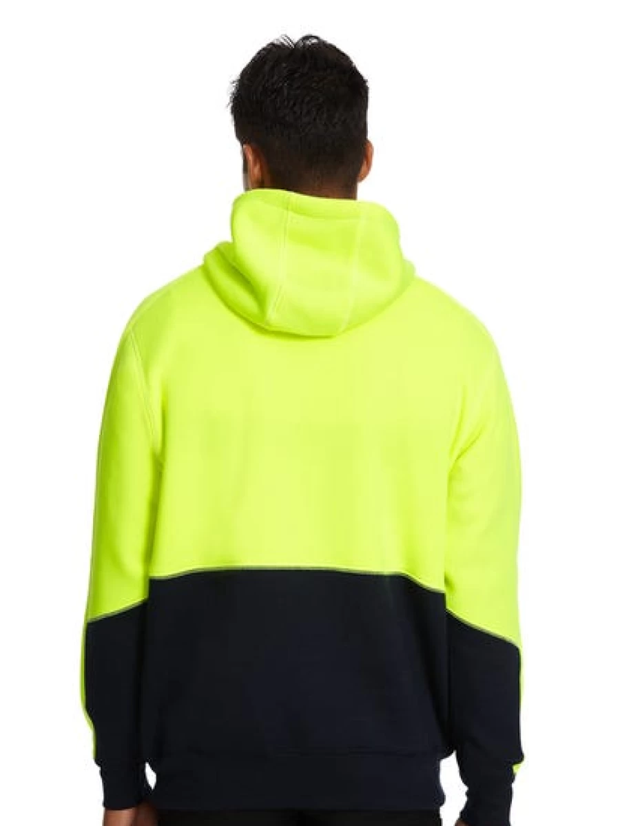 Men's Traders 308 High Visibility Yellow Fleece Hoodie for Safety & Warmth