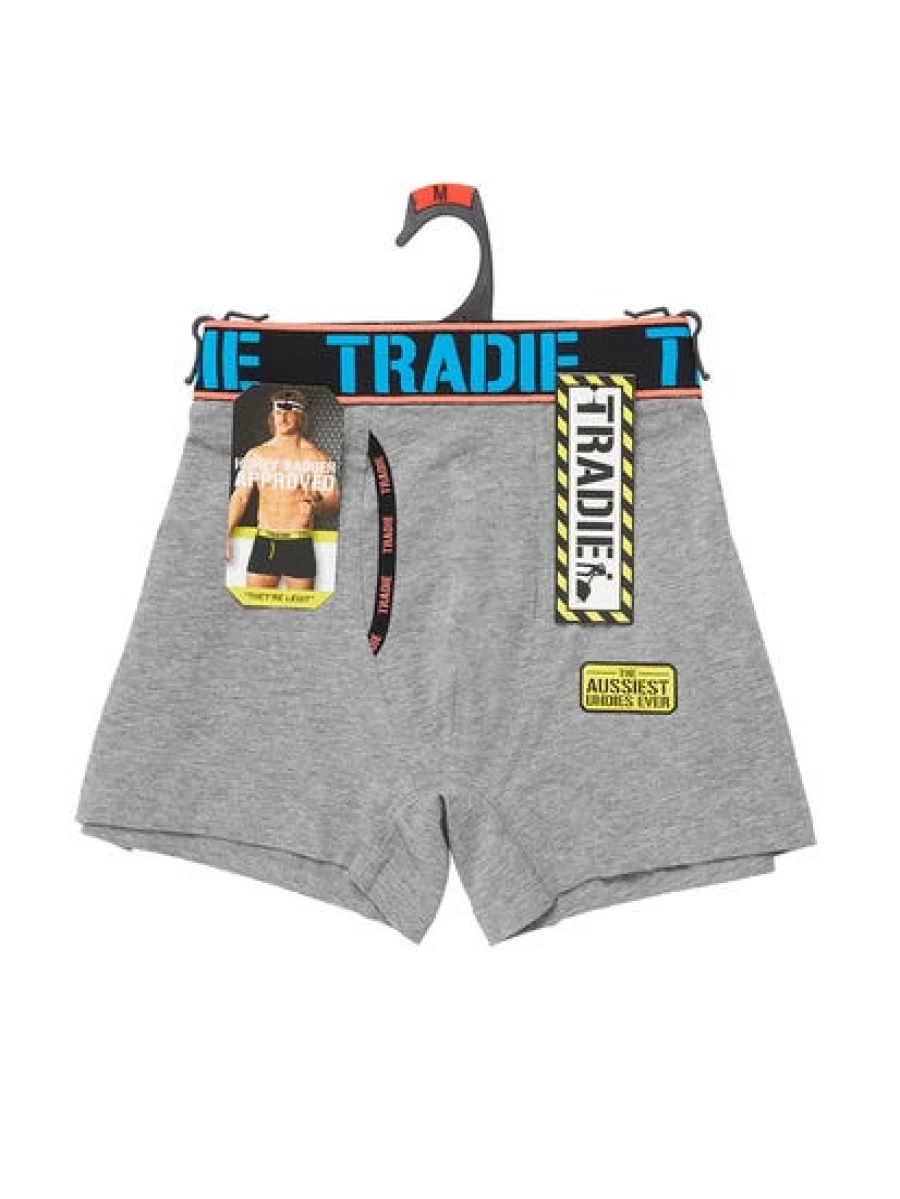 Tradie Men's Grey Firetruck Fly Front Single Trunk Work Pants