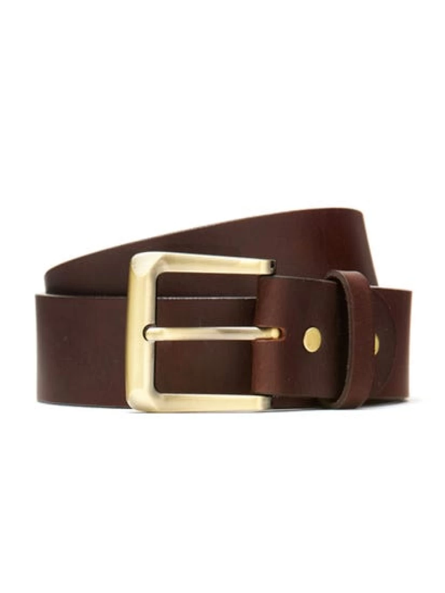 Lowes Men's Brown Genuine Leather Belt for Traders - Premium Quality