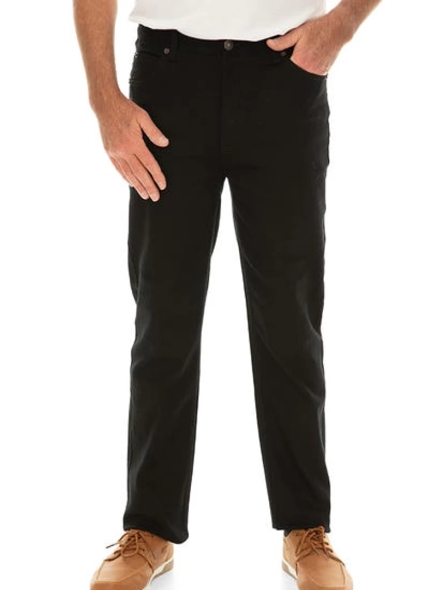 Men's Black Stretch Regular Fit Jeans by Traders