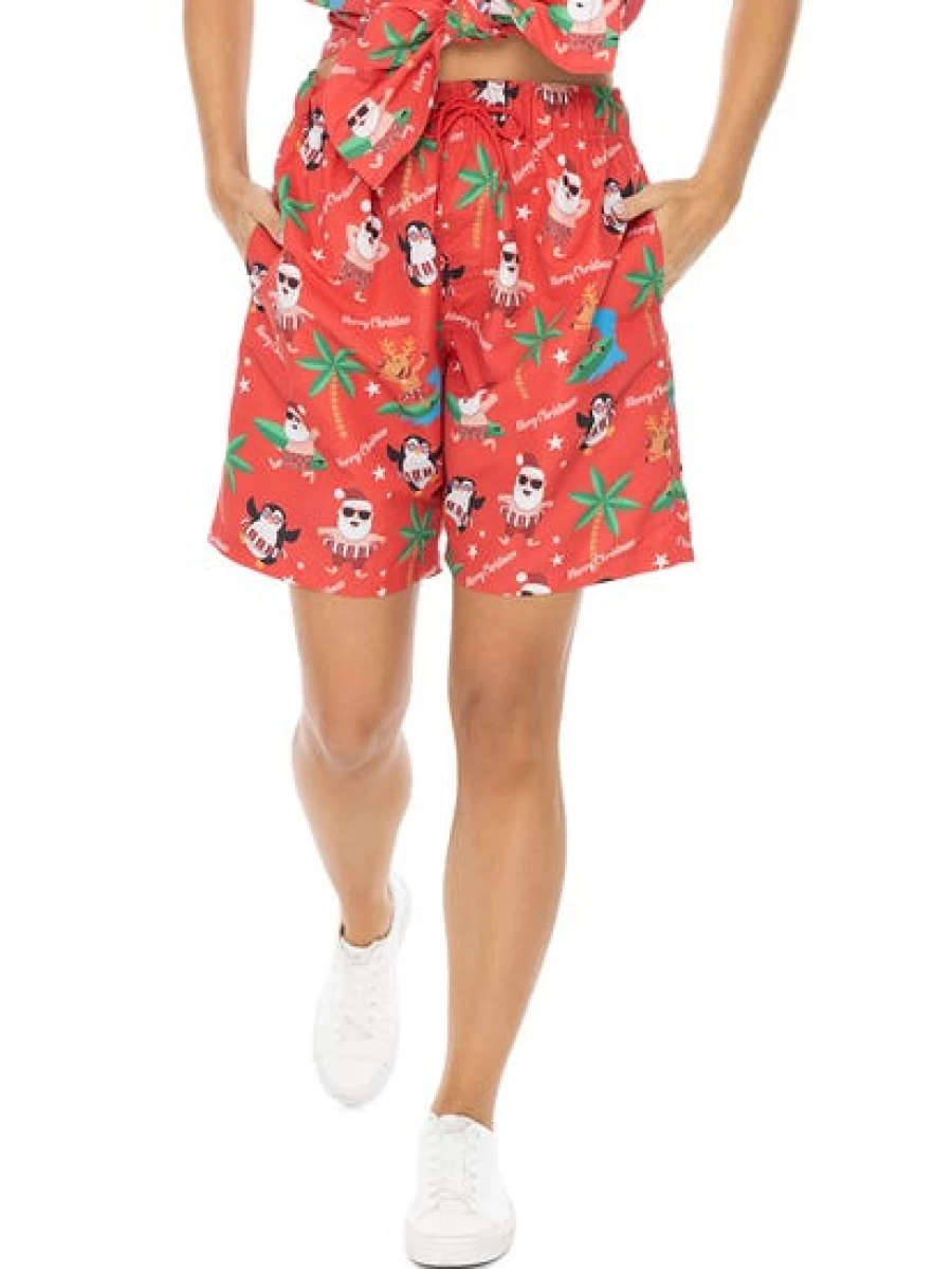 Lowes Men's Christmas Printed Short Sleeve T-Shirt - Festive Red Holiday Tee