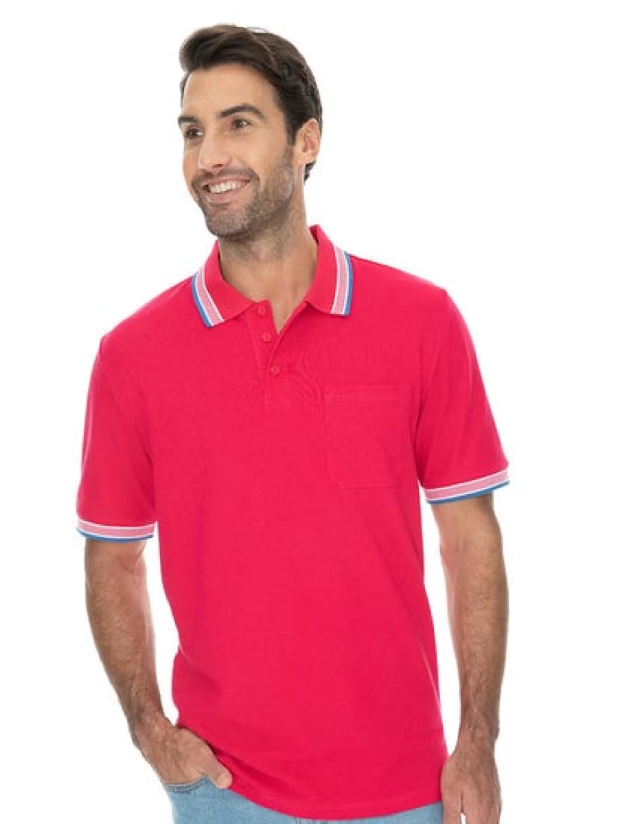 Lowes Men's Pink Cotton Polo Shirt - Classic Fit Casual Top