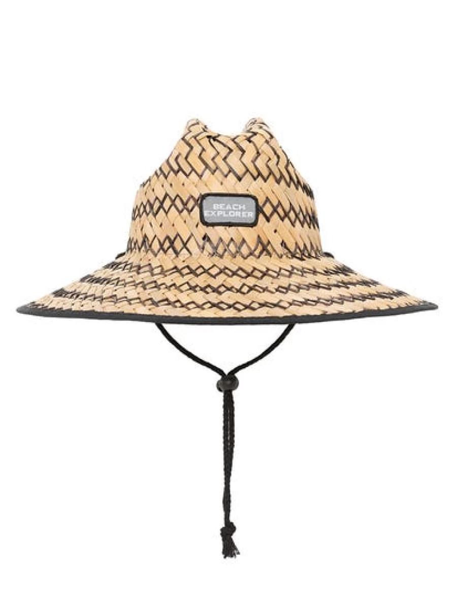 Lowes Men's Wide Brim Straw Beach Hat for Sun Protection and Outdoor Exploration