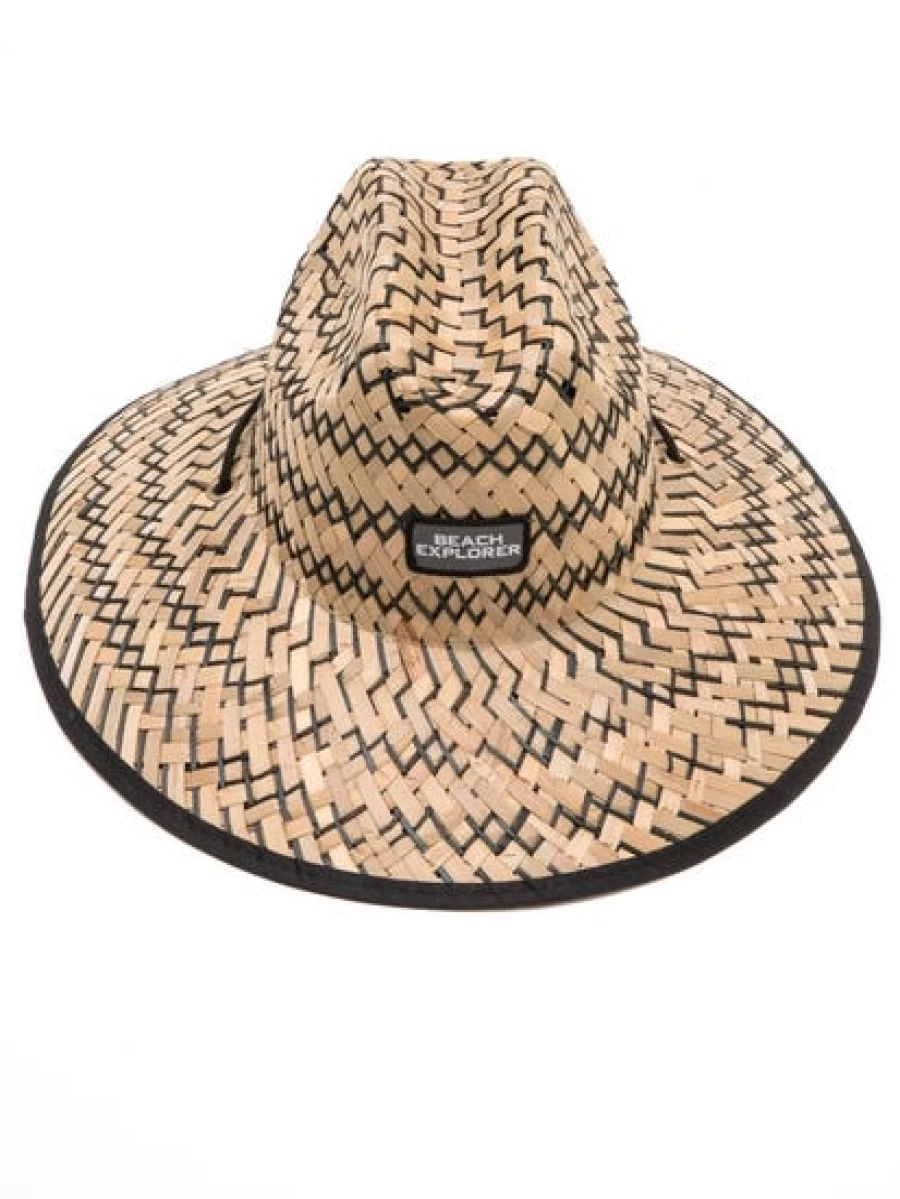 Lowes Men's Wide Brim Straw Beach Hat for Sun Protection and Outdoor Exploration