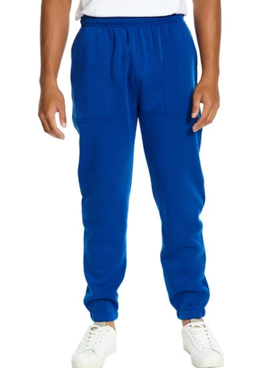 Lowes Men's Royal Blue Relaxed Fit Fleece Track Pants - Comfortable Casual Joggers