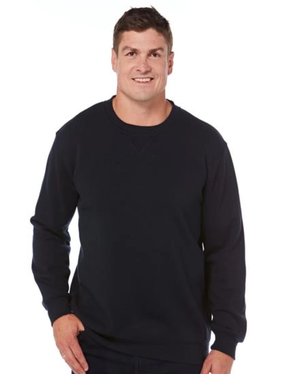 Lowes Men's Navy Fleece Sloppy Joe Pullover
