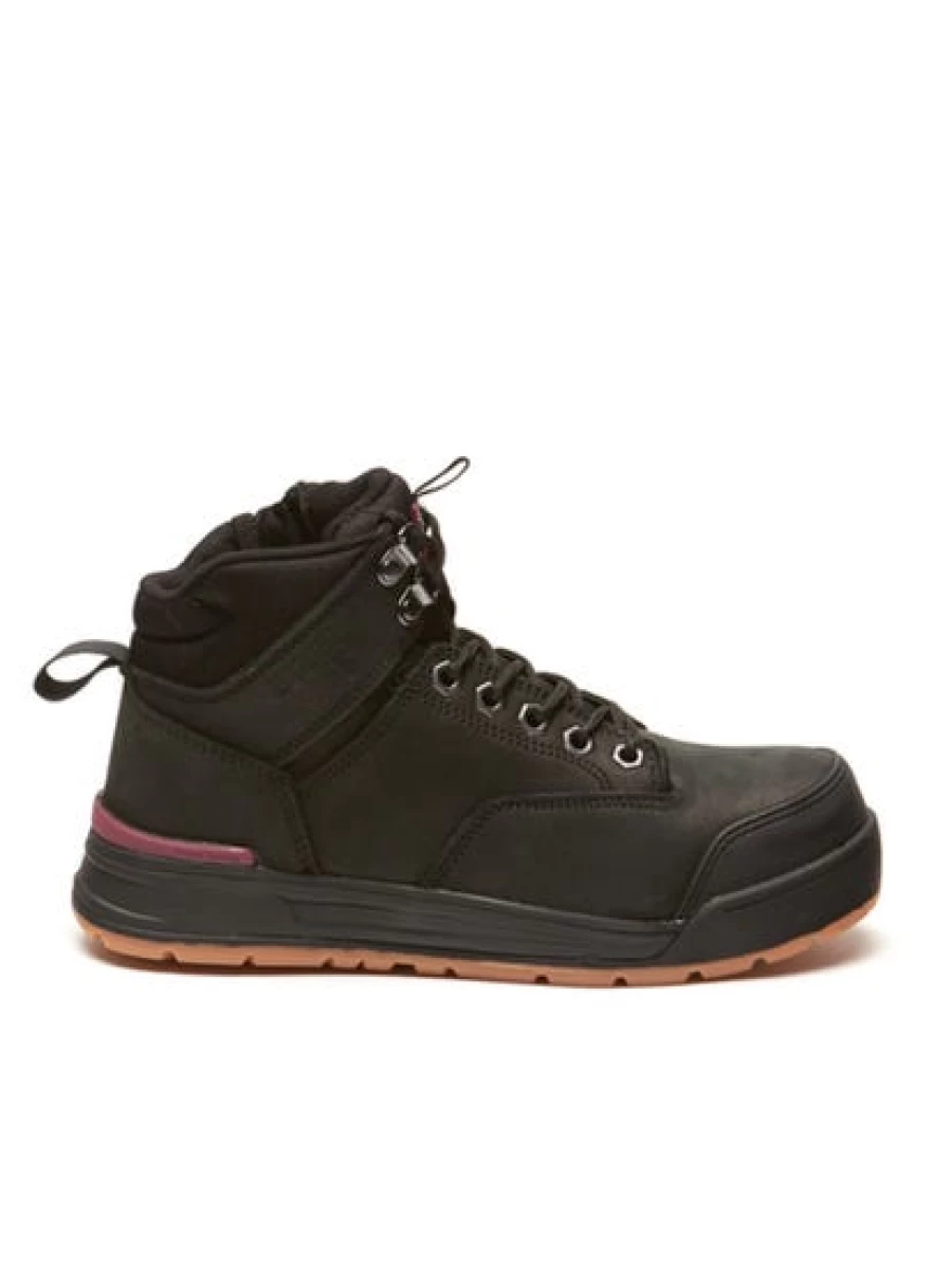 Lowes Men's Steel Toe Work Boots - Hard Yakka Black Safety Footwear