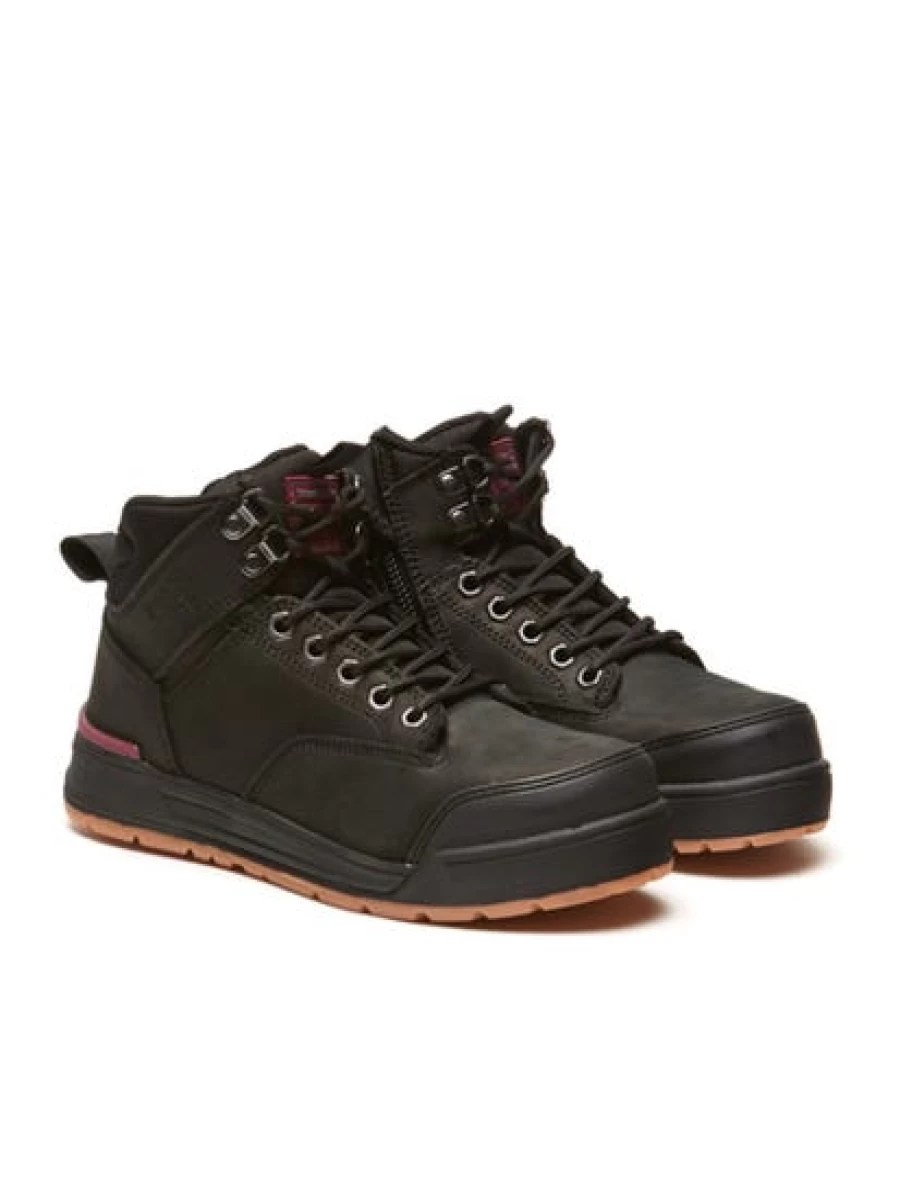 Lowes Men's Steel Toe Work Boots - Hard Yakka Black Safety Footwear