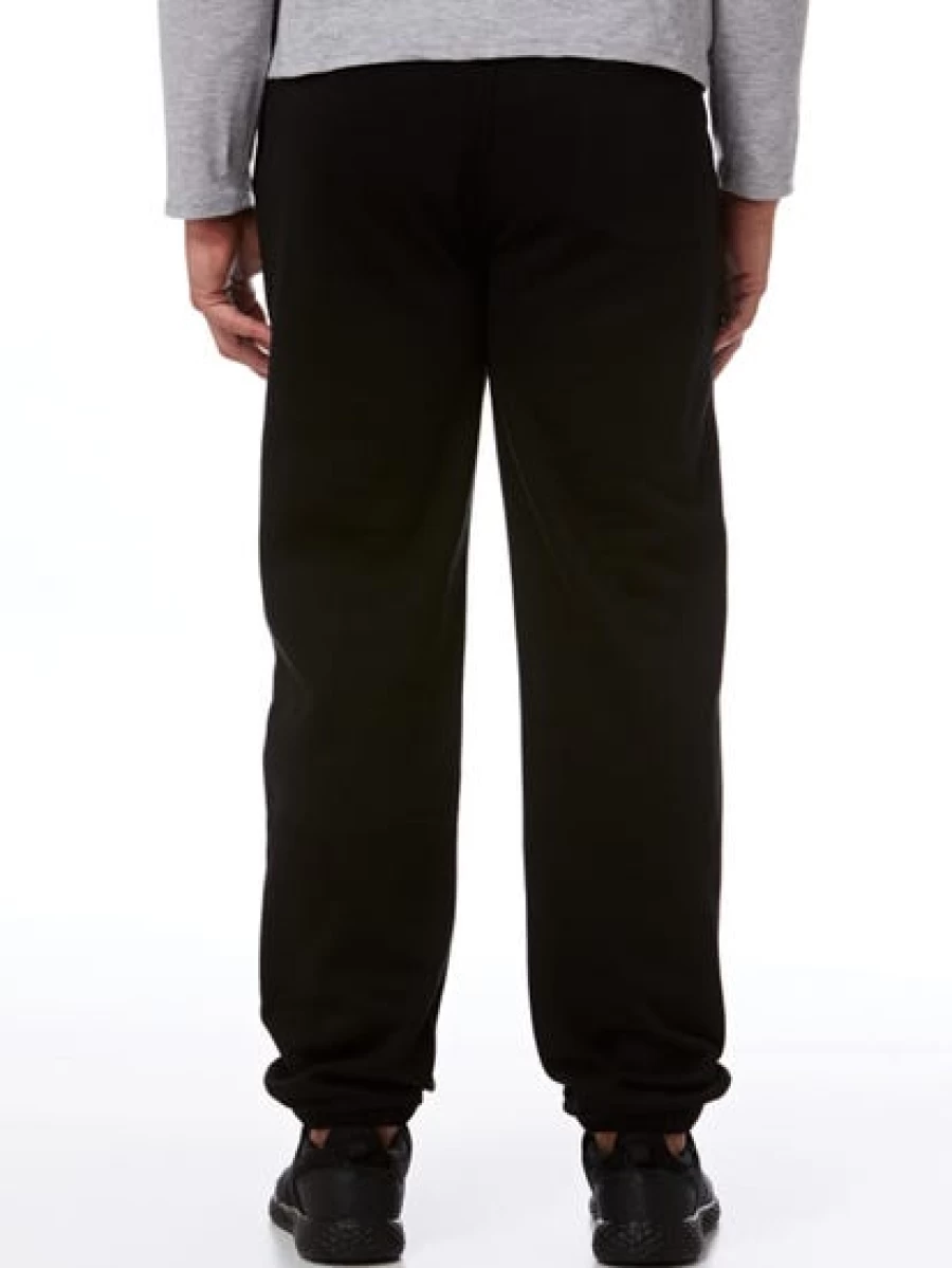 Lowes Men's Black Relaxed Fit Fleece Track Pants - Comfortable Casual Lounge Wear