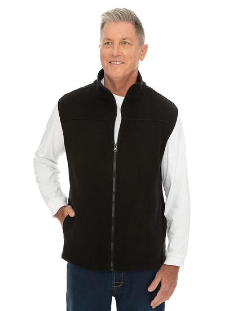 Lowes Men's Black Polar Fleece Vest - Warm Winter Insulated Outerwear